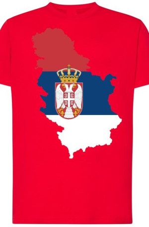 Serbia Męski Modny T-shirt Nadruk Rozm.3XL