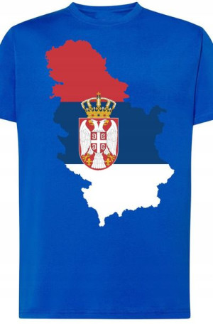 Serbia Męski Modny T-shirt Nadruk Rozm.XL