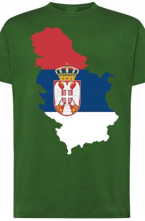 Serbia Męski Modny T-shirt Nadruk Rozm.XS