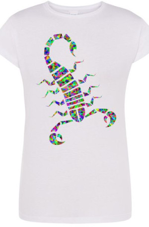 Skorpion Damski Modny T-shirt Lato Nadruk Rozm.S
