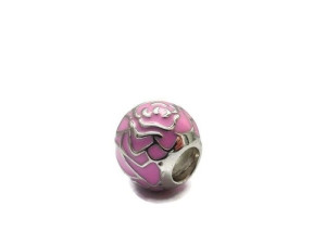 Koralik Charms Beads Zawieszka Kółko Wioiorek Emaliowany Damski Srebro 925