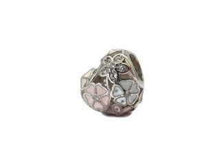 Koralik Charms Beads Zawieszka Serduszko Wioiorek Damski Srebro 925