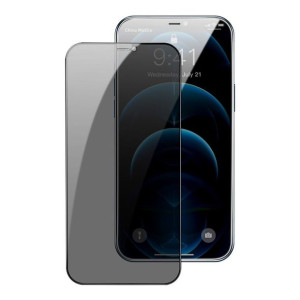 2x Szkło hartowane Privacy 0,3mm z ramką do iPhone 12 Pro / iPhone 12 filtr
