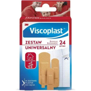 VISCOPLASST Plastry ZESTAW UNIWERSALNY 24 szt