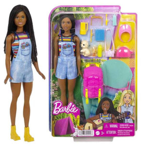 BARBIE Zestaw Lalka Brooklyn Na Kempingu HDF74
