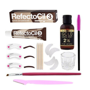 REFECTOCIL Henna 3,0 + Oksydant + Kieliszek zestaw 2XXL Nowy Refectocil hen