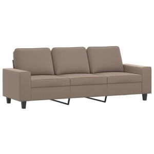 3-osobowa sofa, taupe, 180 cm, tapicerowana mikrofibrą