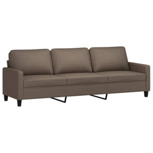Sofa 3-osobowa, kolor taupe, 210 cm, tapicerowana tkaniną