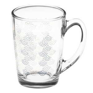 Kubek Szklany Na Kawę Herbatę Luminarc Kropki 320 Ml