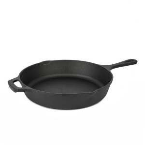 Patelnia Żeliwna Konighoffer Czarna 24,5 Cm