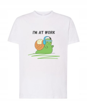 ŚLIMAK W PRACY T-shirt Śmieszny Logo Rozm.XXL