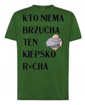 Śmieszny T-Shirt nadruk Brzuch R.3XL