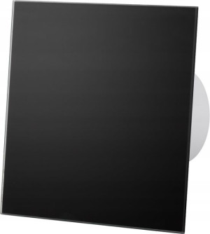 Kratka Wentylacyjna Czarna 150x150mm Szkło Mat
