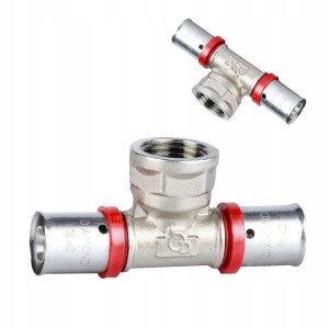 Trójnik Pex Zaprasowywany 25x3/4x25 Gw Zaciskany