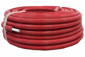 Rura Pex 16mm Pex/al/pe Otulina Czerwona Krąg 50m