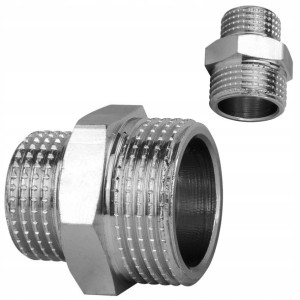 Nypel Redukcyjny Łącznik Chrom Chromowany 1/2x3/8