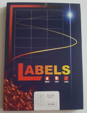Etykiety Samoprzylepne A4 100 Szt 70x42,4 Labels Ep 3652
