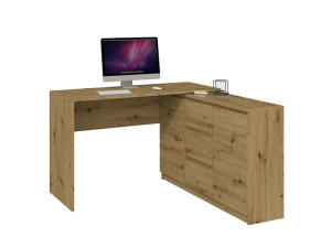 Narożne Biurko Plus Komoda 2d3s Dąb Artisan