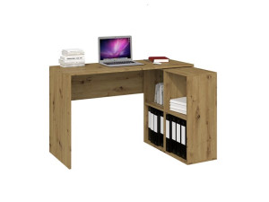 Narożne Biurko Plus Regał Malax 2x2 Dąb Artisan