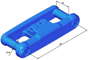 Złączki do gąsienic extra długie 205 mm