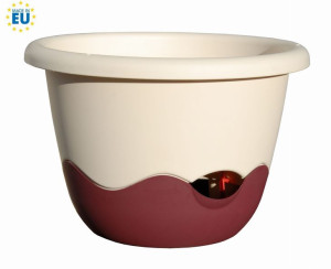 Donica wisząca 4,5 L samonawadniająca śr. 25 cm beż+ bordo MARETA
