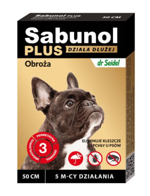 OBROŻA DLA PSA przeciw pchłom i kleszczom - SABUNOL PLUS - 50cm