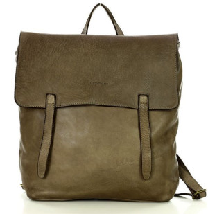 Marco Mazzini Plecak Indiana Jones genuine leather A4 beż khaki