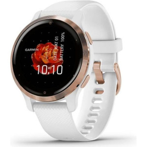 GARMIN Venu 2S - Smartwatch GPS - Rózowe Zloto - Bialy pasek