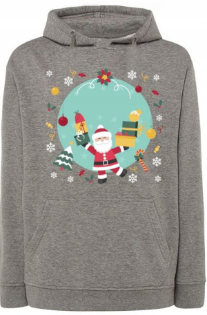 Św.Mikołaj Świąteczna Bluza Kaptur r.3XL
