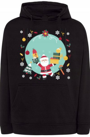 Św.Mikołaj Świąteczna Bluza Kaptur r.XL