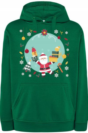 Św.Mikołaj Świąteczna Bluza Kaptur r.XXL