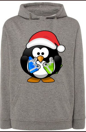 Świąteczna bluza Pingwin Kaptur Modna r.XL