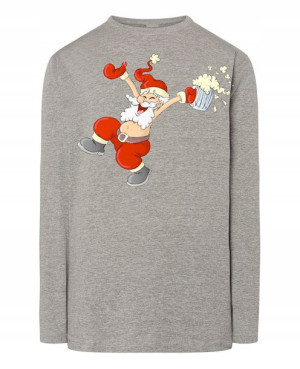 Świąteczny Longsleeve nadruk Pijany Mikołaj R.M