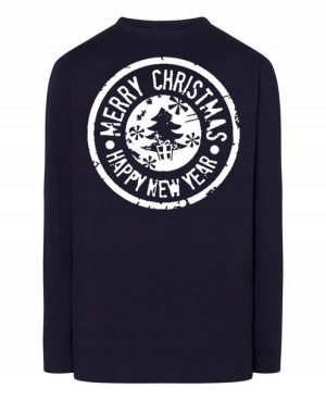 Świąteczny Longsleeve nadruk Znaczek Święta R.4XL