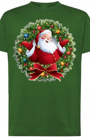 Świąteczny Mikołaj T-Shirt Męski Modny r.L