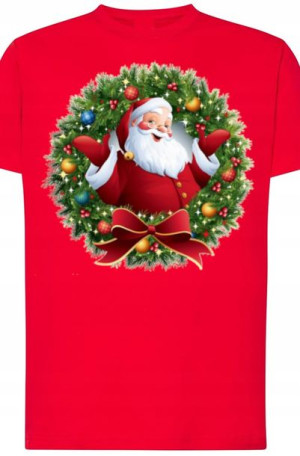 Świąteczny Mikołaj T-Shirt Męski Modny r.M
