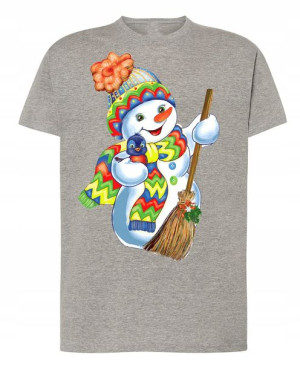 Świąteczny T-Shirt Koszulka nadruk Bałwan R.3XL