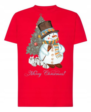 Świąteczny T-Shirt Koszulka nadruk Bałwan R.3XL