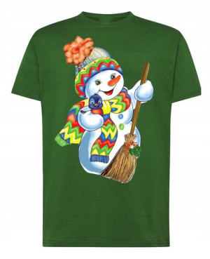 Świąteczny T-Shirt Koszulka nadruk Bałwan R.L