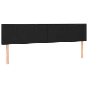 Zagłówki do łóżka, 2 szt, czarny, 100x5x78/88cm, sztuczna skóra