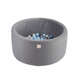 Suchy basen 90x40 Szary + 200 piłek, Velvet