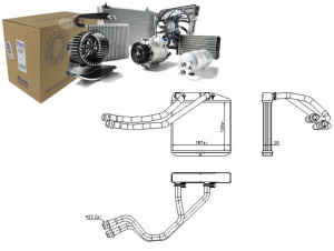 Nagrzewnica (187x159x26) Fiat Doblo Opel Combo Com