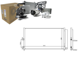 Skraplacz Klimatyzacji Fiat Doblo Doblo Cargo Idea