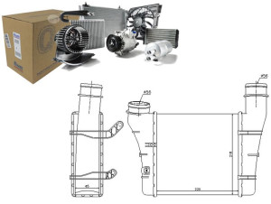 Intercooler Audi A4 A6 1.9d/2.0d 11.00-03.09 Nisse