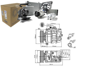 Sprężarka Klimatyzacji Audi A4 A8 2.4/3.0 04.02-01