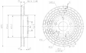 Tarcze Ham. 2szt Mercedes P. W211 02- Maxgear