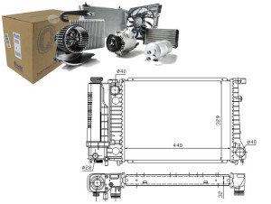 Chłodnica Silnika Bmw 3 (e30) 3 (e36) 5 (e34) 1.6-