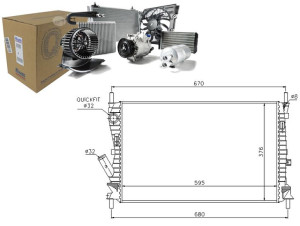 Chłodnica Silnika Ford Fiesta V Fusion 1.6d 11.04-