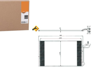 Skraplacz Klimatyzacji Volvo C30 V50 04- Nrf