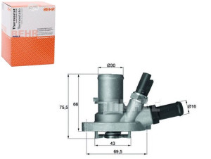 Termostat Fiat 88c 500 1,2 Ford Ka Behr